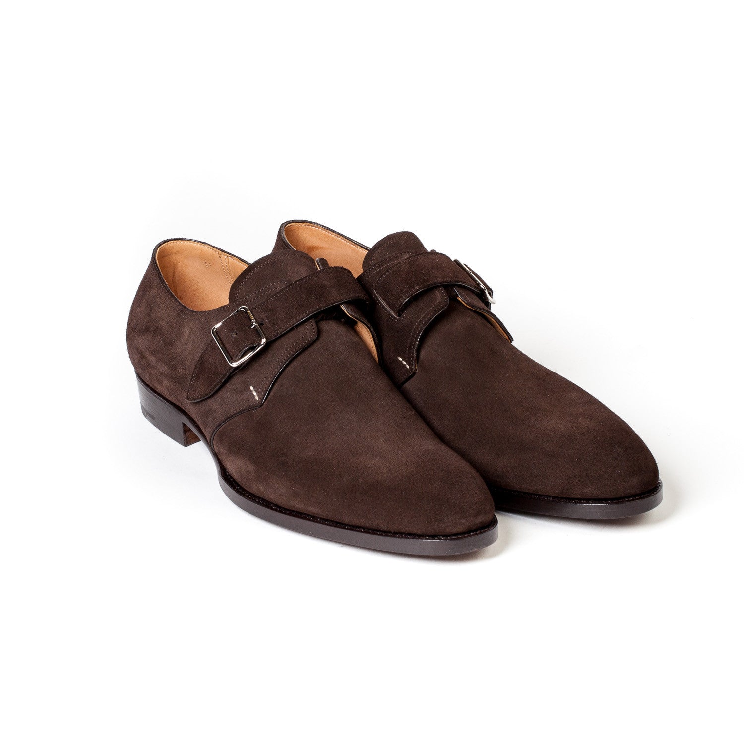 Monk "Iconic" made of Dark Brown Suede - purely handmade
